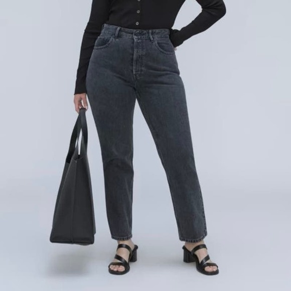 Everlane The Curvy 90's Cheeky Jean Washed Black Size 31 NWT - Picture 1 of 9